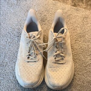 Hoka Women's Cream Athletic Running Shoes
